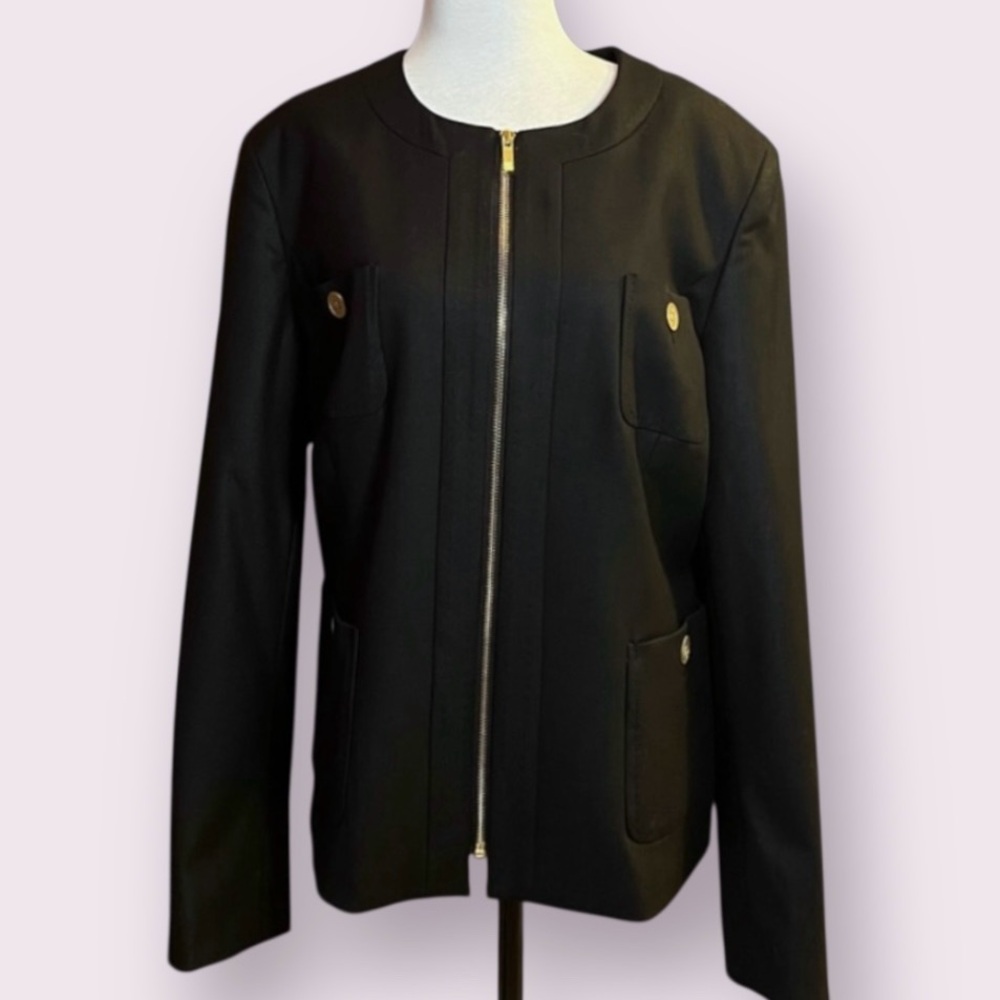 NWT-Jones New York-Women’s Tailored Black Blazer-Size 16-Relaxed Fit